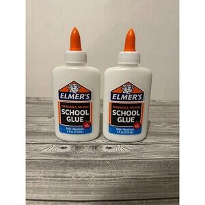 SET OF 2 Elmer's Washable Liquid School Glue, 4 oz. Safe and Non Toxic